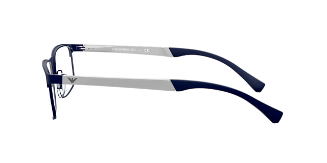 EA1112 Gummi Blau MetallEyeglass Frames von B24, Seitenansicht