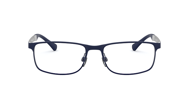 EA1112 Gummi Blau MetallEyeglass Frames von B24, Vorderansicht