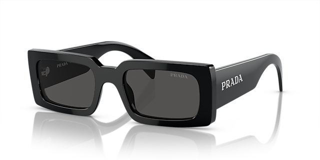 PR A07S Zwart AcetaatSunglass Frames van B24, Hoekweergave