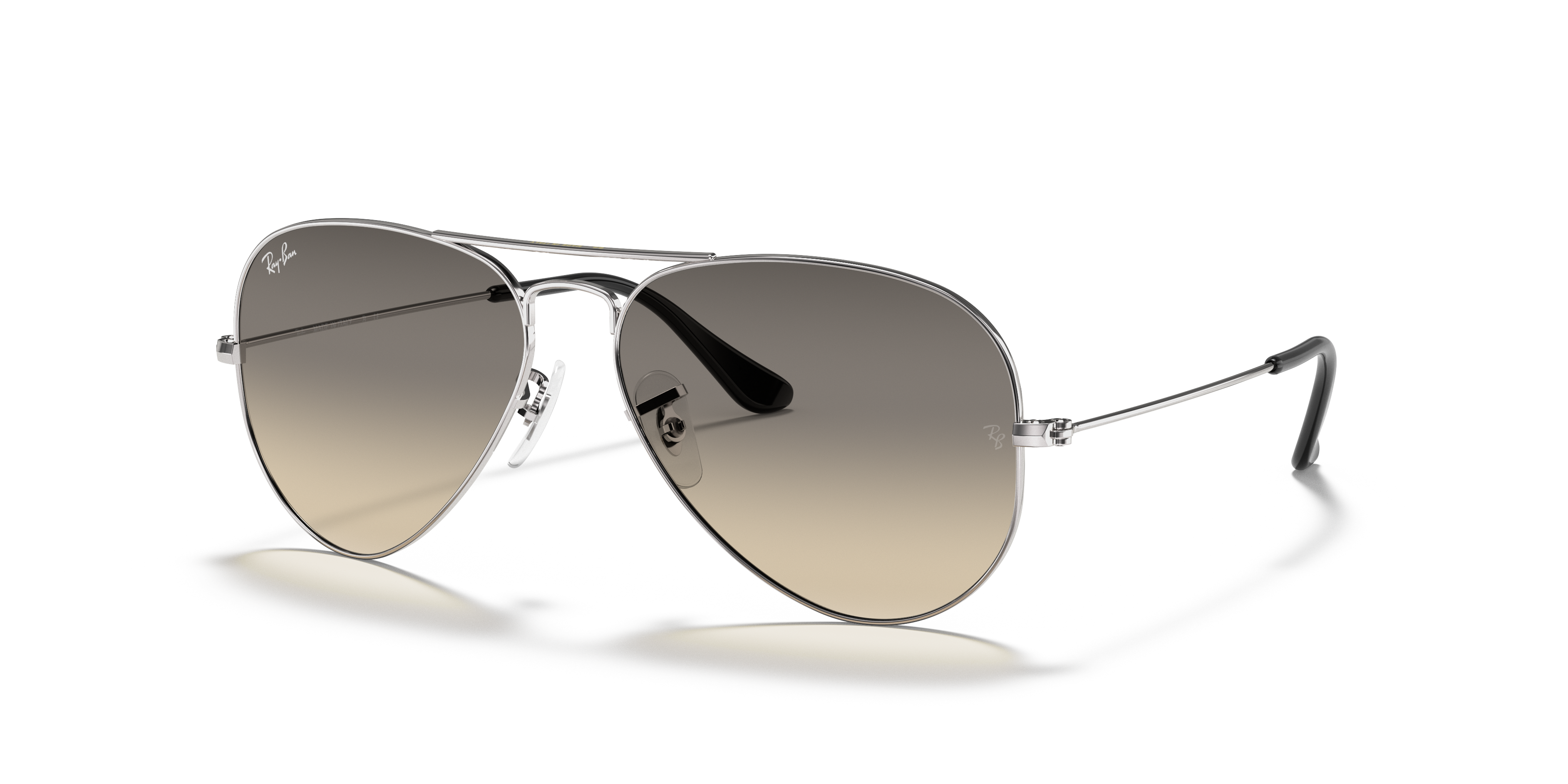 RB3025 Zilver MetaalSunglass Frames van B24, Hoekweergave