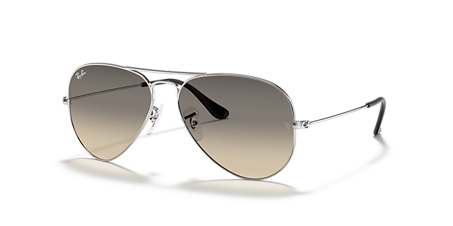 RB3025 Zilver MetaalSunglass Frames van B24, Hoekweergave
