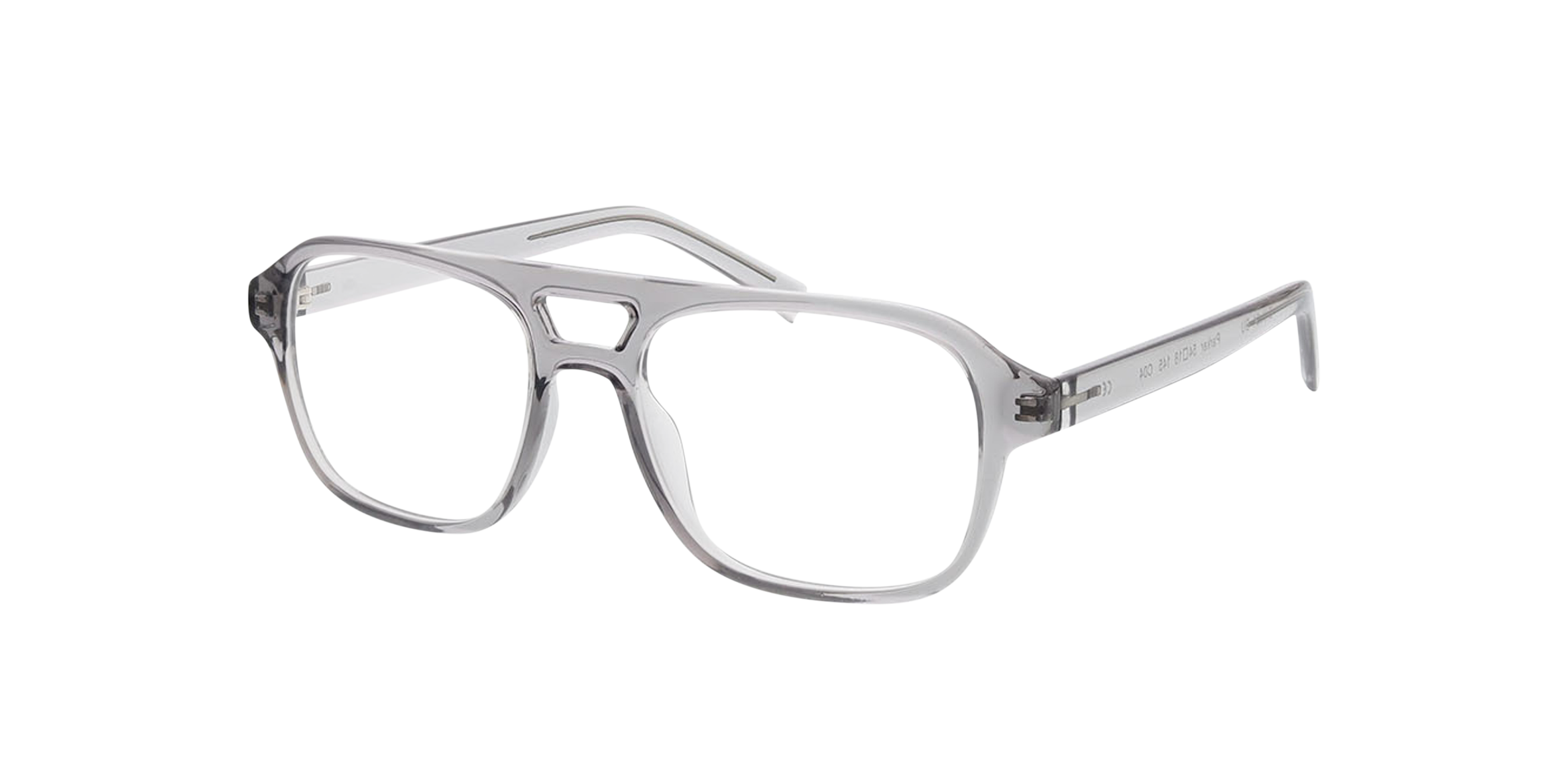Parker Kristalgrijs KunststofEyeglass Frames van B24, Hoekweergave
