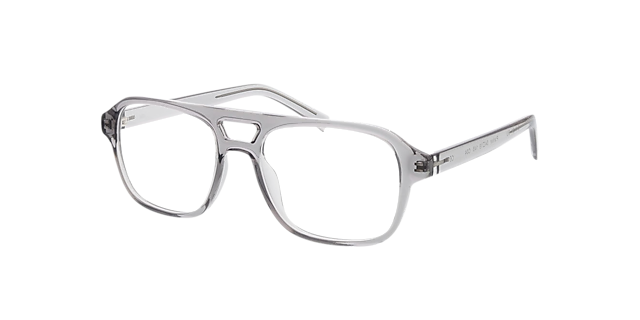 Parker Kristalgrijs KunststofEyeglass Frames van B24, Hoekweergave