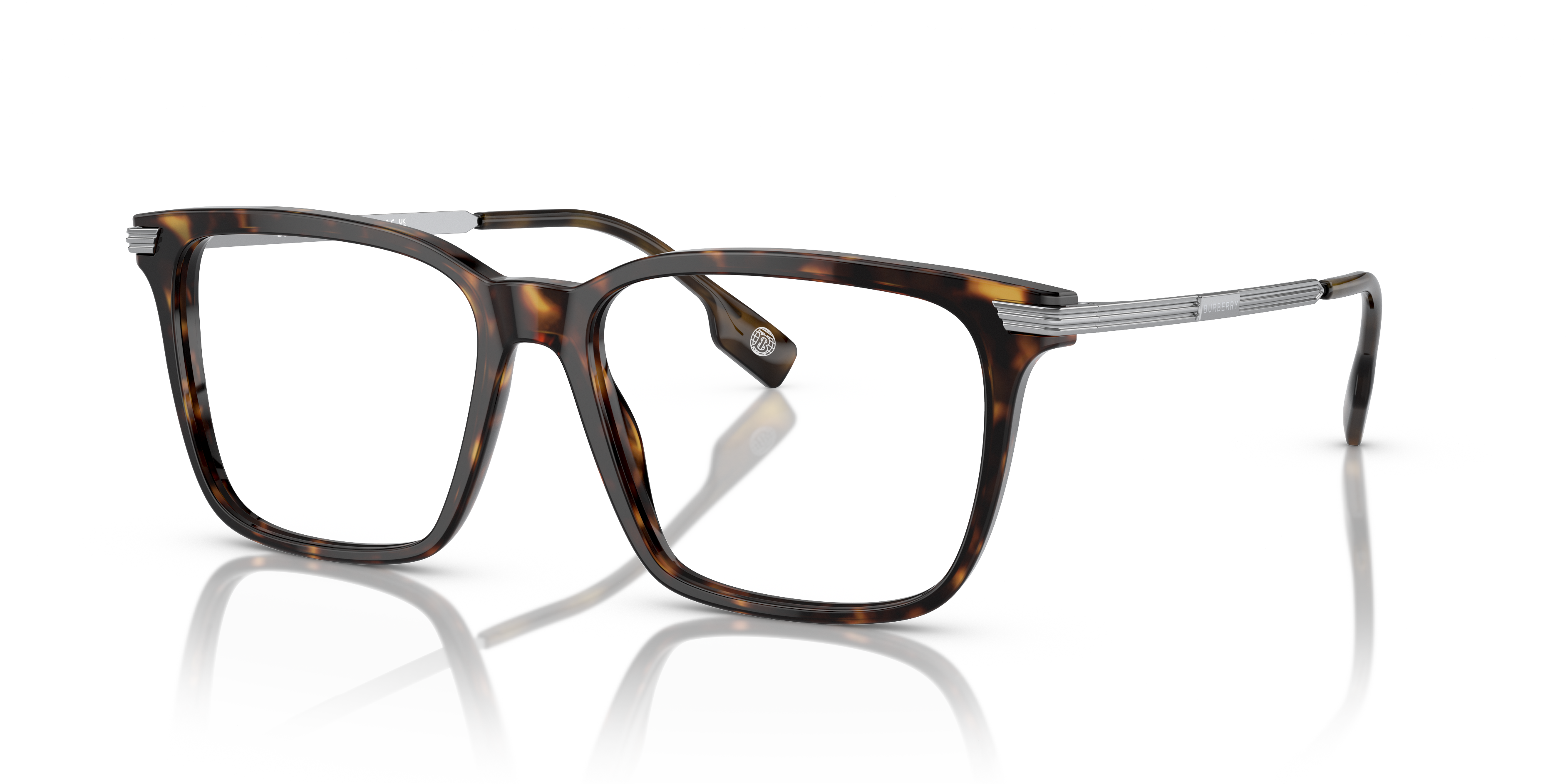 BE2378 Donker Havana AcetaatEyeglass Frames van B24, Hoekweergave