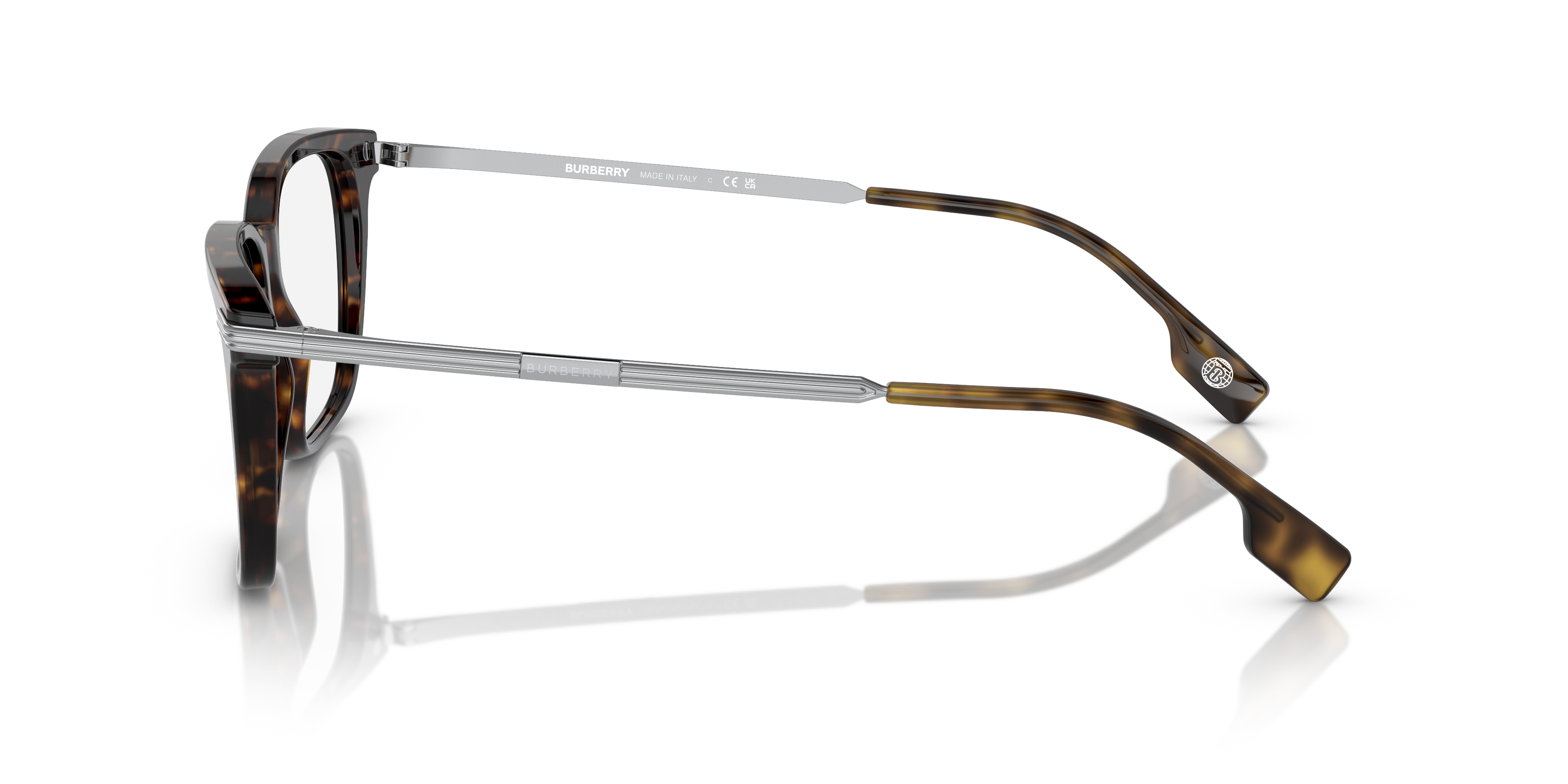 BE2378 Donker Havana AcetaatEyeglass Frames van B24, Zijaanzicht