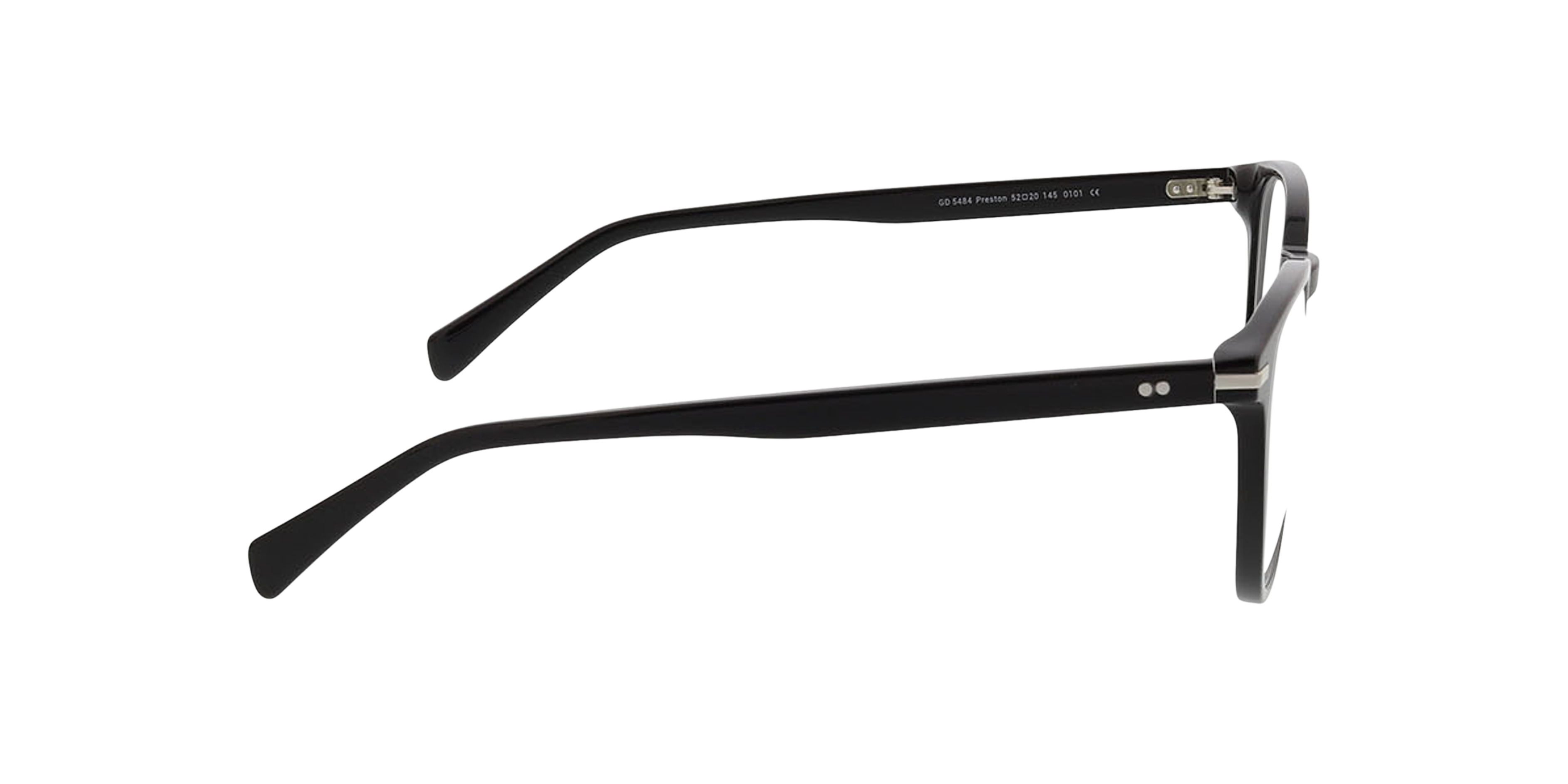 Preston Schwarz AcetatEyeglass Frames von B24, Seitenansicht