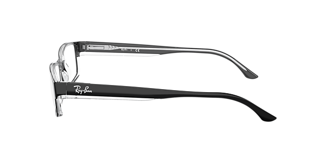 RB5114 Schwarz auf Transparent AcetatEyeglass Frames von B24, Seitenansicht