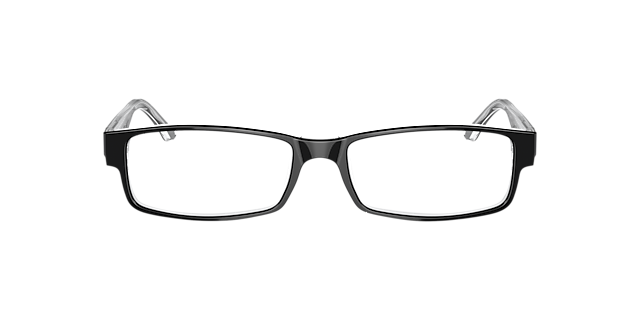 RB5114 Schwarz auf Transparent AcetatEyeglass Frames von B24, Vorderansicht