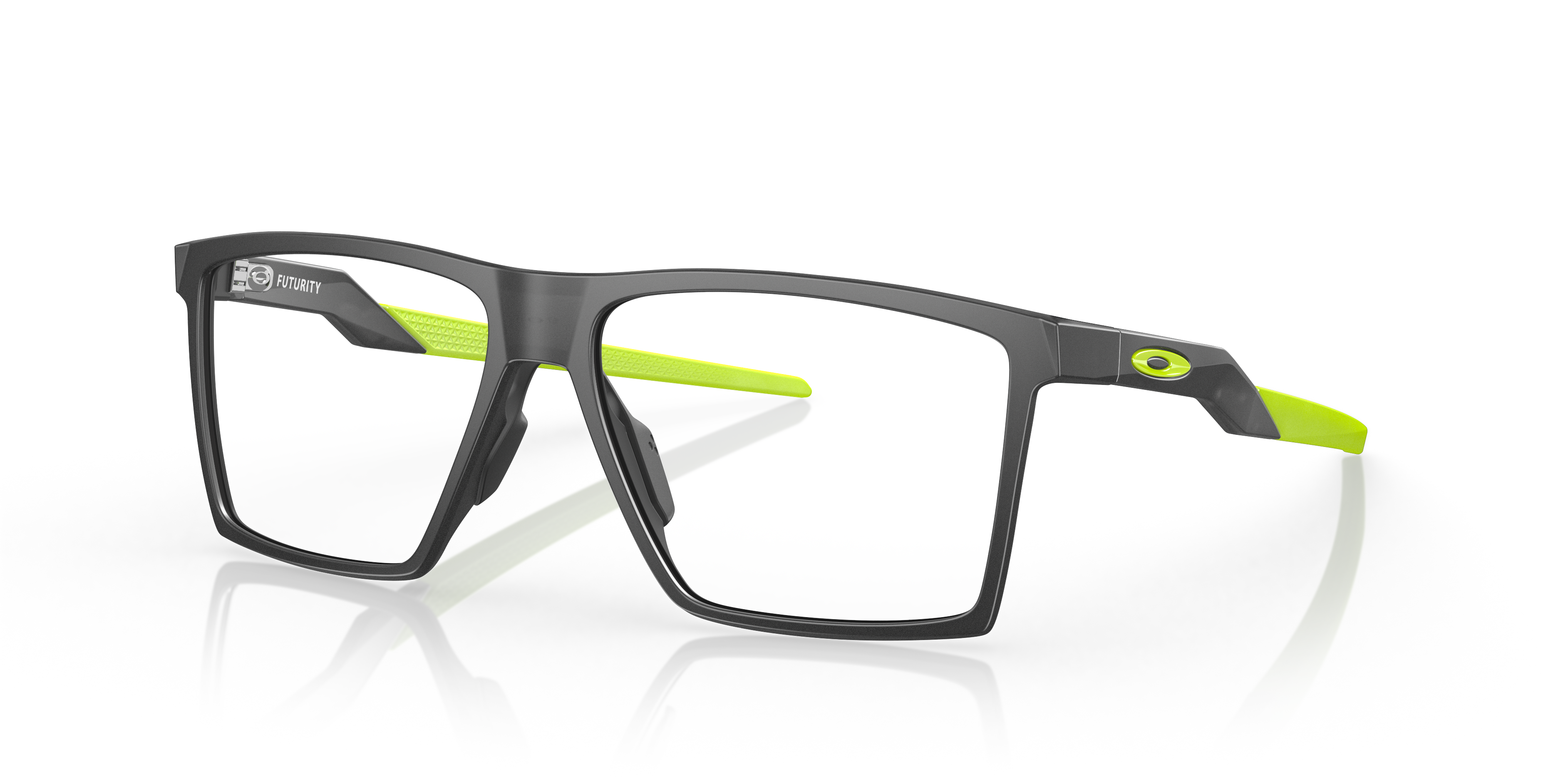 Futurity Grau Rauch satiniert KunststoffEyeglass Frames von B24, Dreiviertelansicht