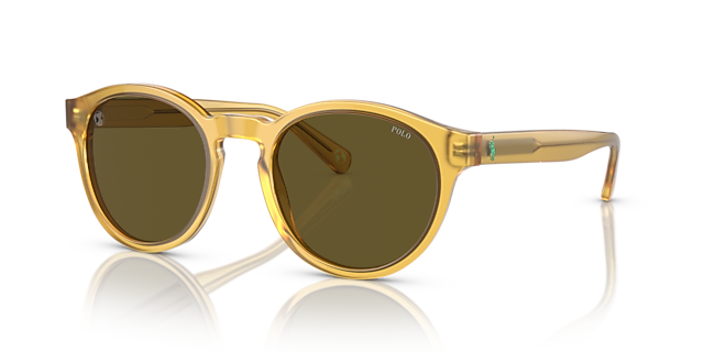 PH4192 Glanzend opaal honing AcetaatSunglass Frames van B24, Hoekweergave