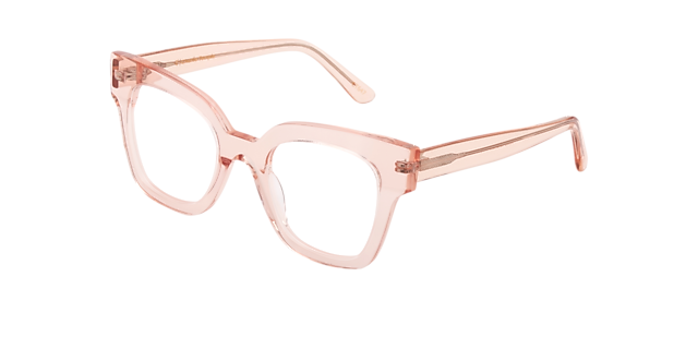 Venice CT Crystal Peach AcetatEyeglass Frames von B24, Dreiviertelansicht