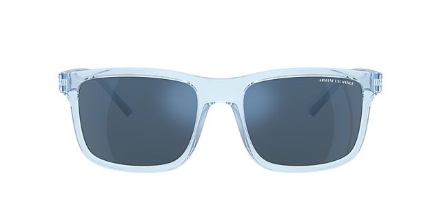 AX4145S Glänzendes transparentes Blau KunststoffSunglass Frames von B24, mit getönten Gläsern