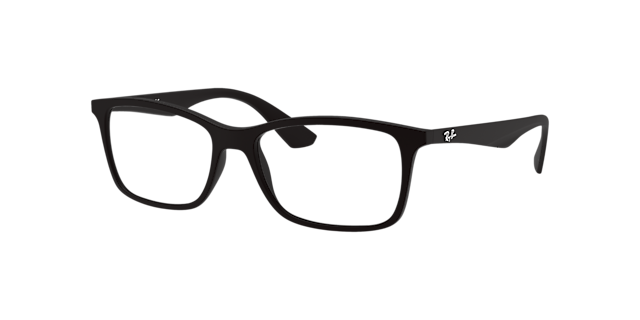 RB7047 Zwart KunststofEyeglass Frames van B24, Hoekweergave