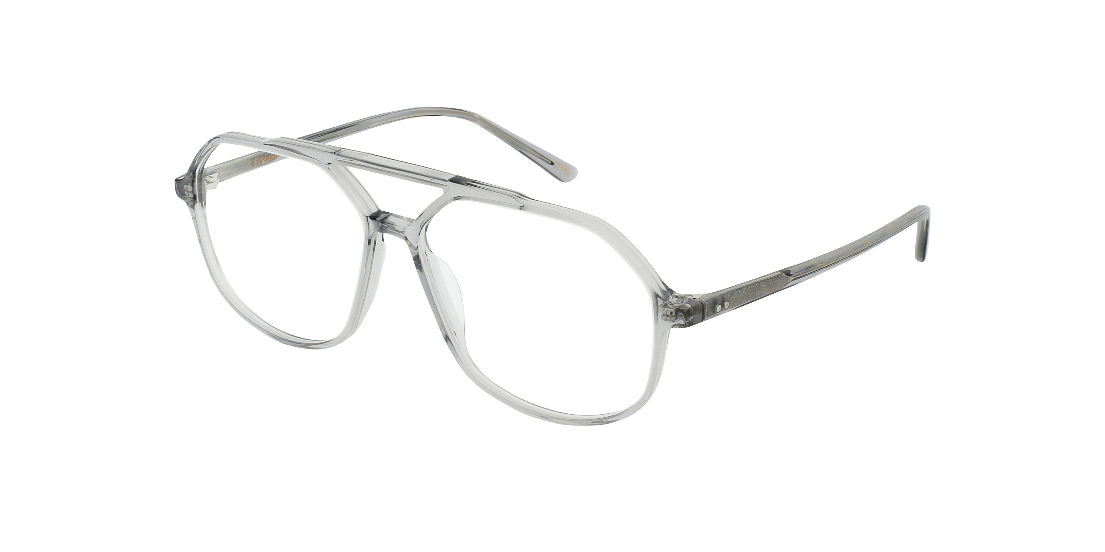 Viper AC Crystal Grau AcetatEyeglass Frames von B24, Dreiviertelansicht