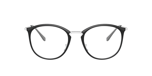 RB7140 Schwarz auf Transparent KunststoffEyeglass Frames von B24, Vorderansicht