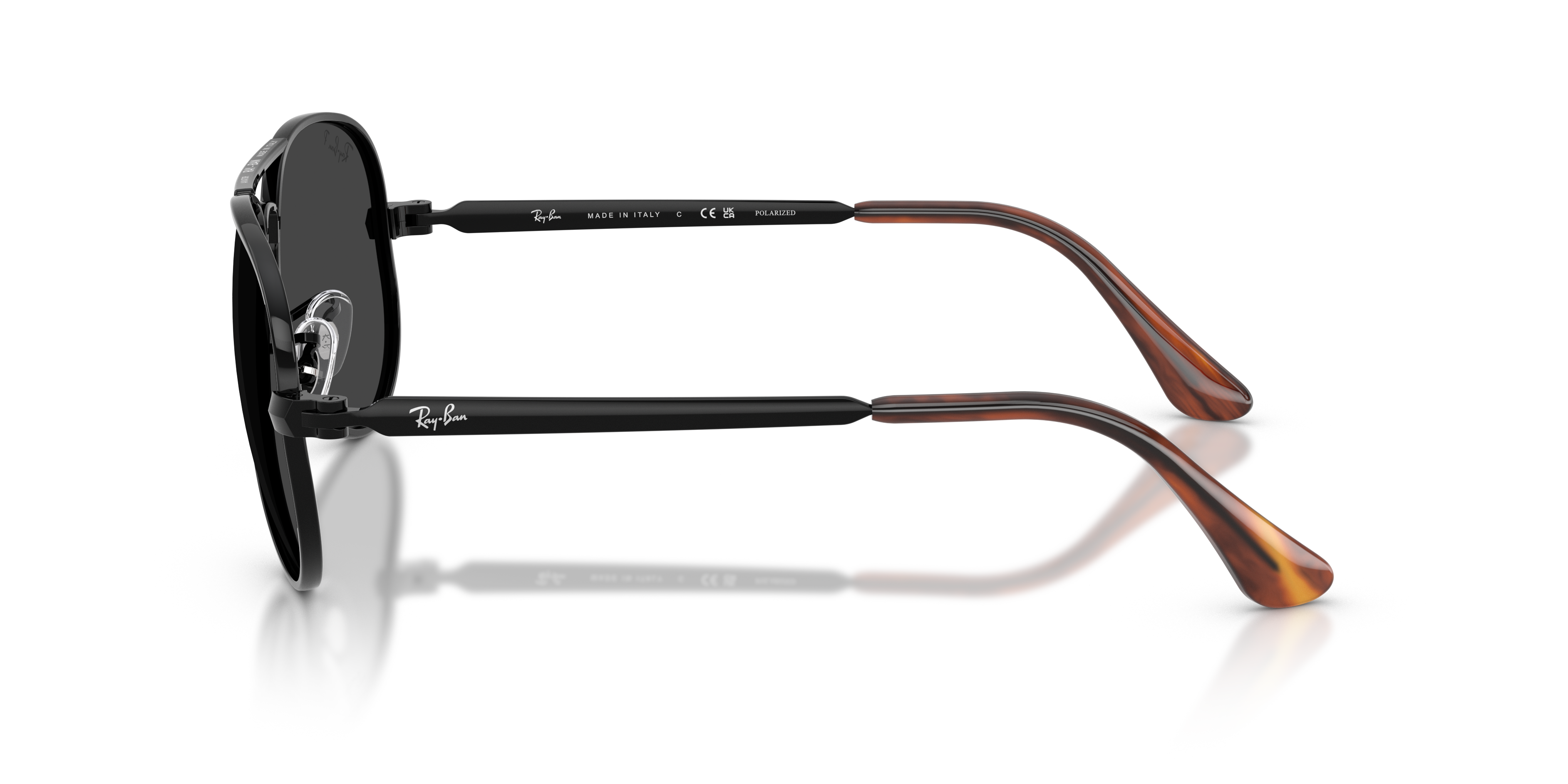 RB3925 Zwart MetaalSunglass Frames van B24, Zijaanzicht