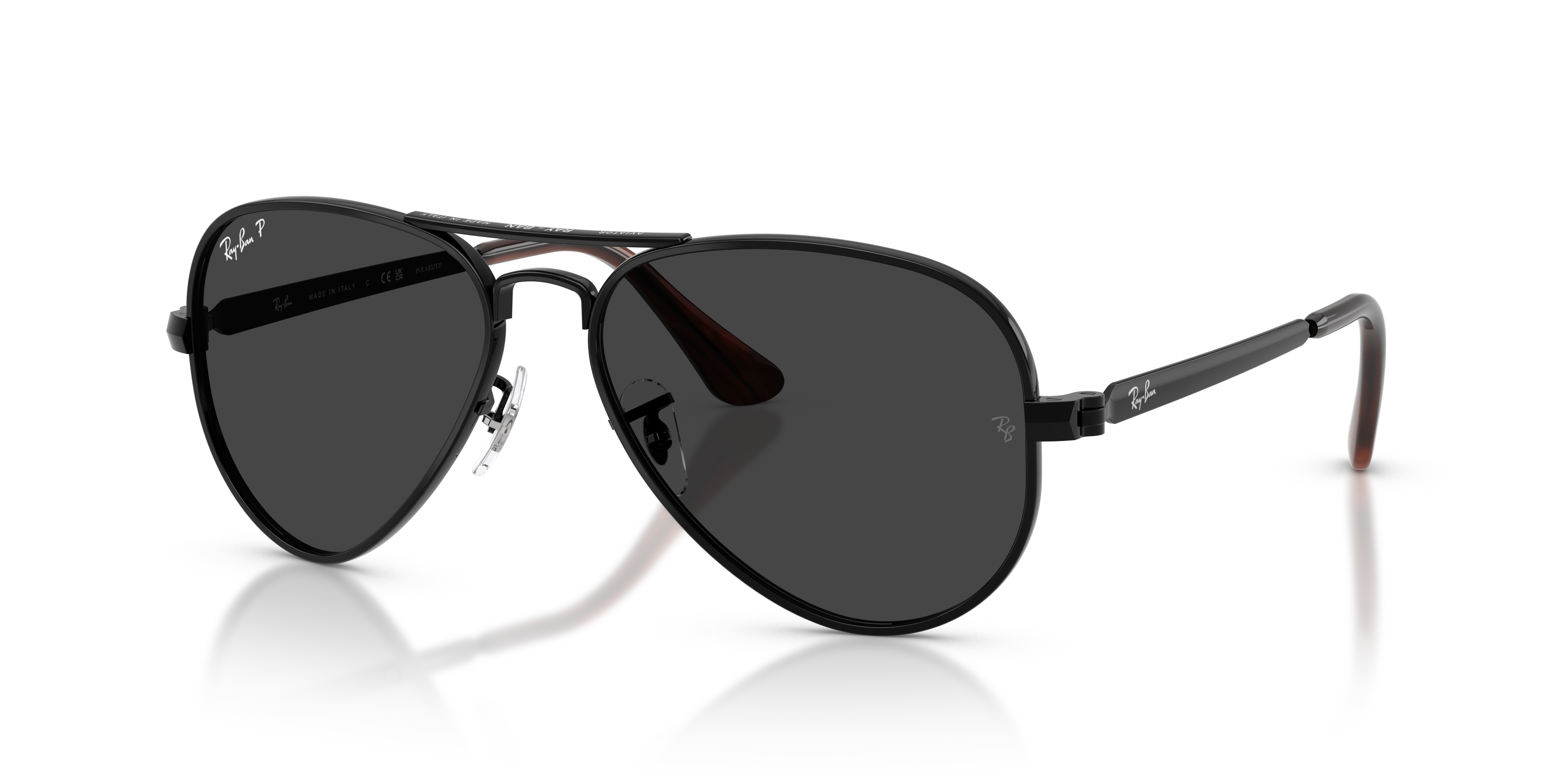 RB3925 Zwart MetaalSunglass Frames van B24, Hoekweergave