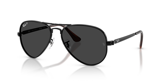 RB3925 Schwarz MetallSunglass Frames von B24, Dreiviertelansicht