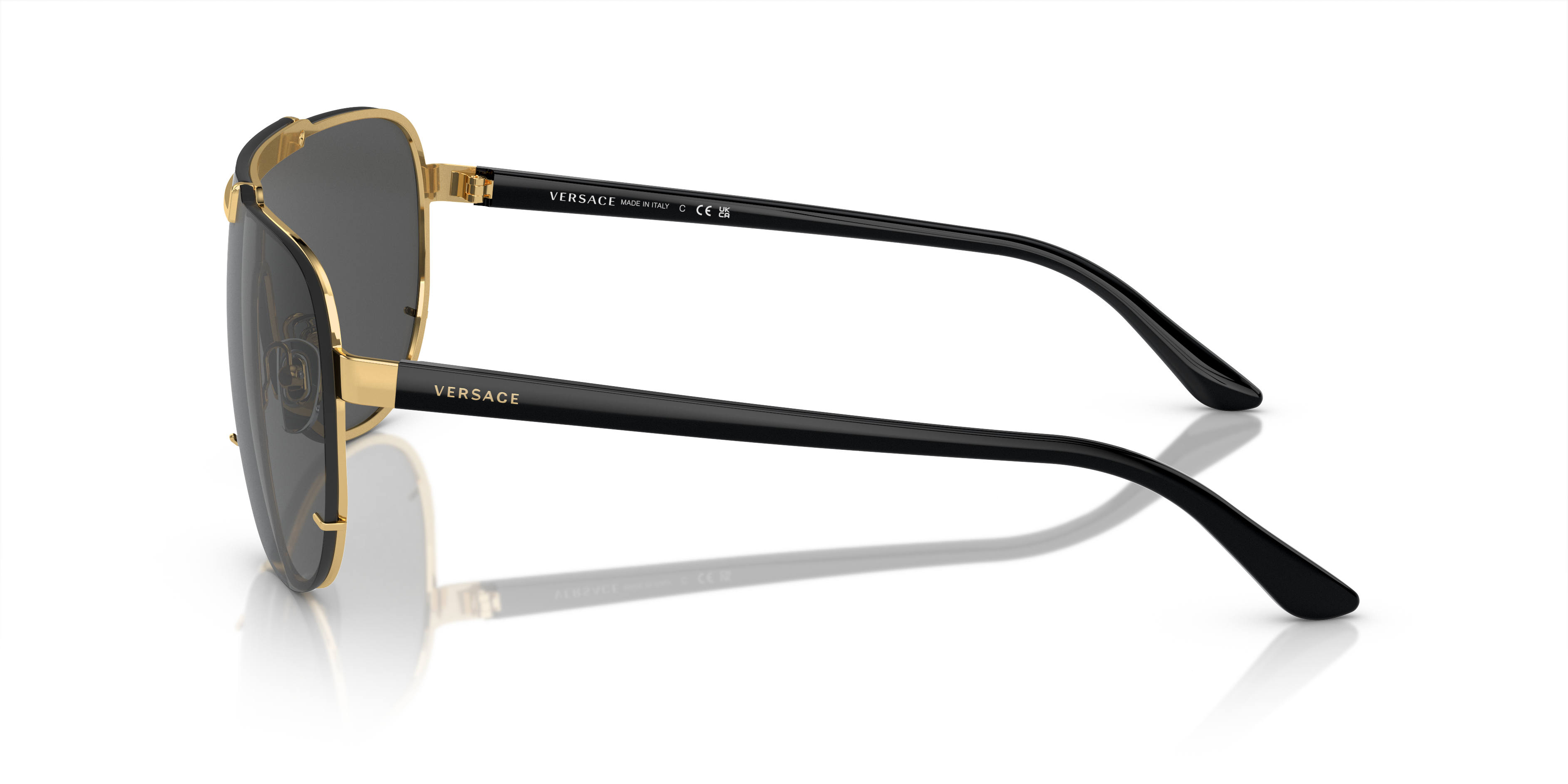 VE2140 Goud MetaalSunglass Frames van B24, Zijaanzicht