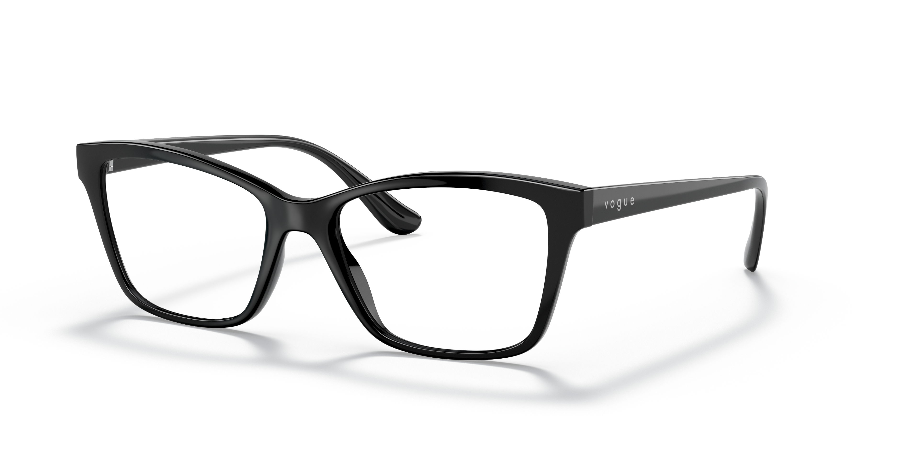 VO5420 Schwarz KunststoffEyeglass Frames von B24, Dreiviertelansicht