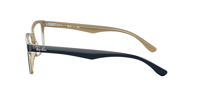 RB5228 Blau transparent AcetatEyeglass Frames von B24, Seitenansicht