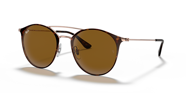 RB3546 Havana MetaalSunglass Frames van B24, Hoekweergave