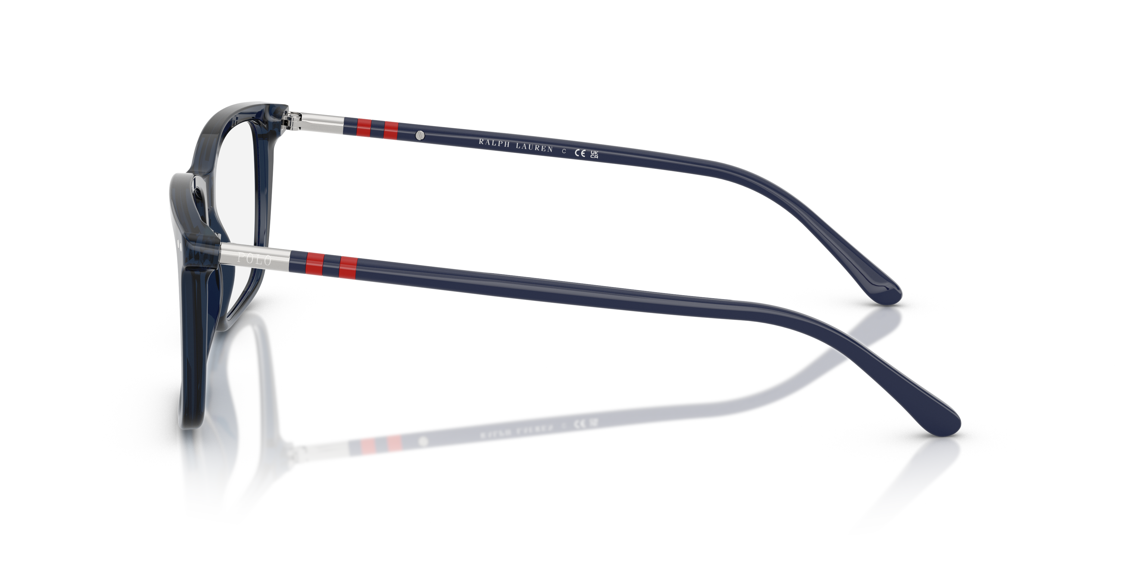 PH2287 Glänzendes transparentes Blau AcetatEyeglass Frames von B24, Seitenansicht