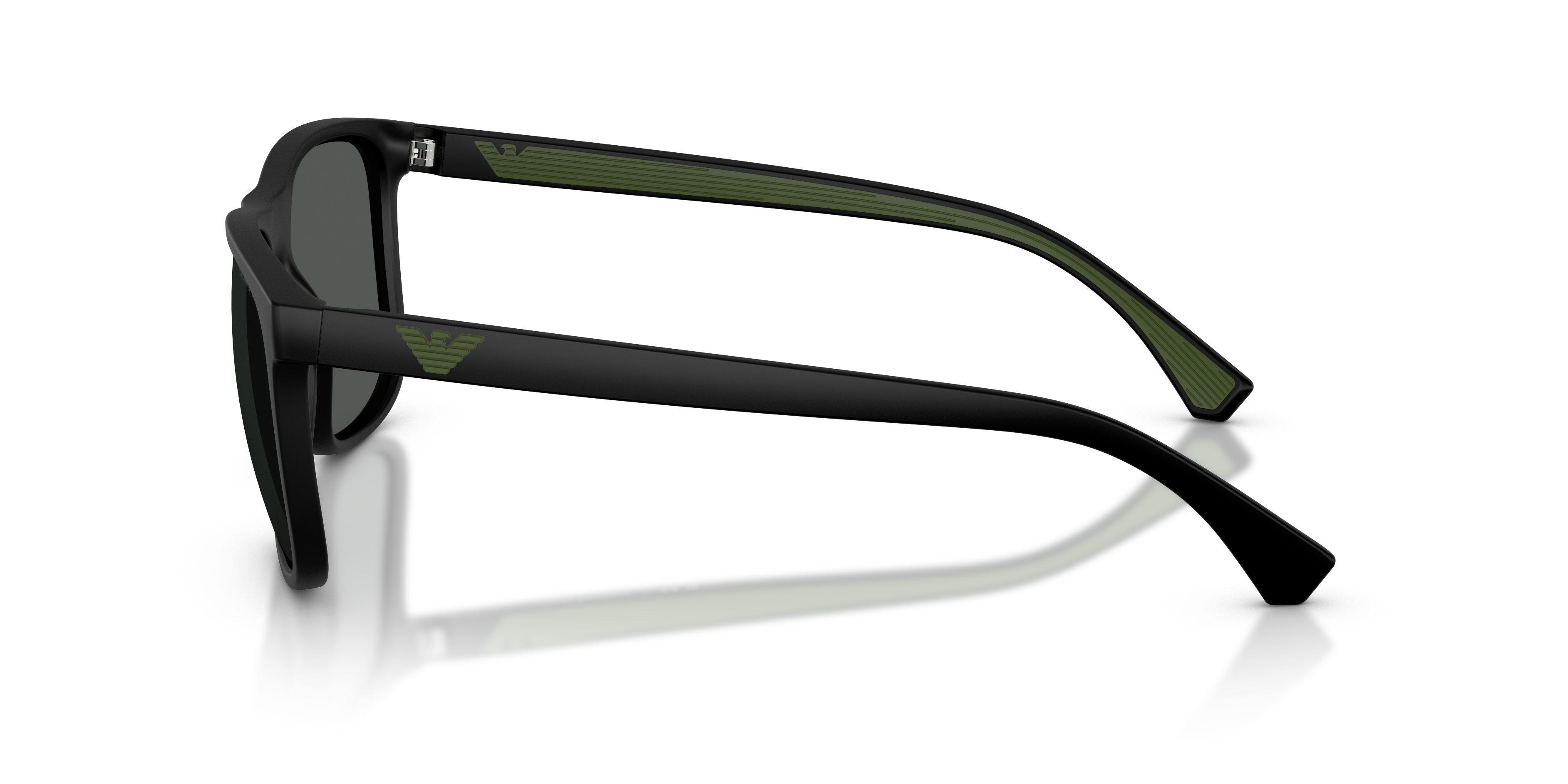 EA4129 Matzwart KunststofSunglass Frames van B24, Zijaanzicht