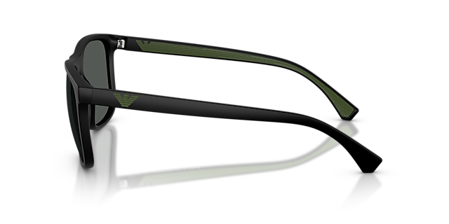 EA4129 Matzwart KunststofSunglass Frames van B24, Zijaanzicht