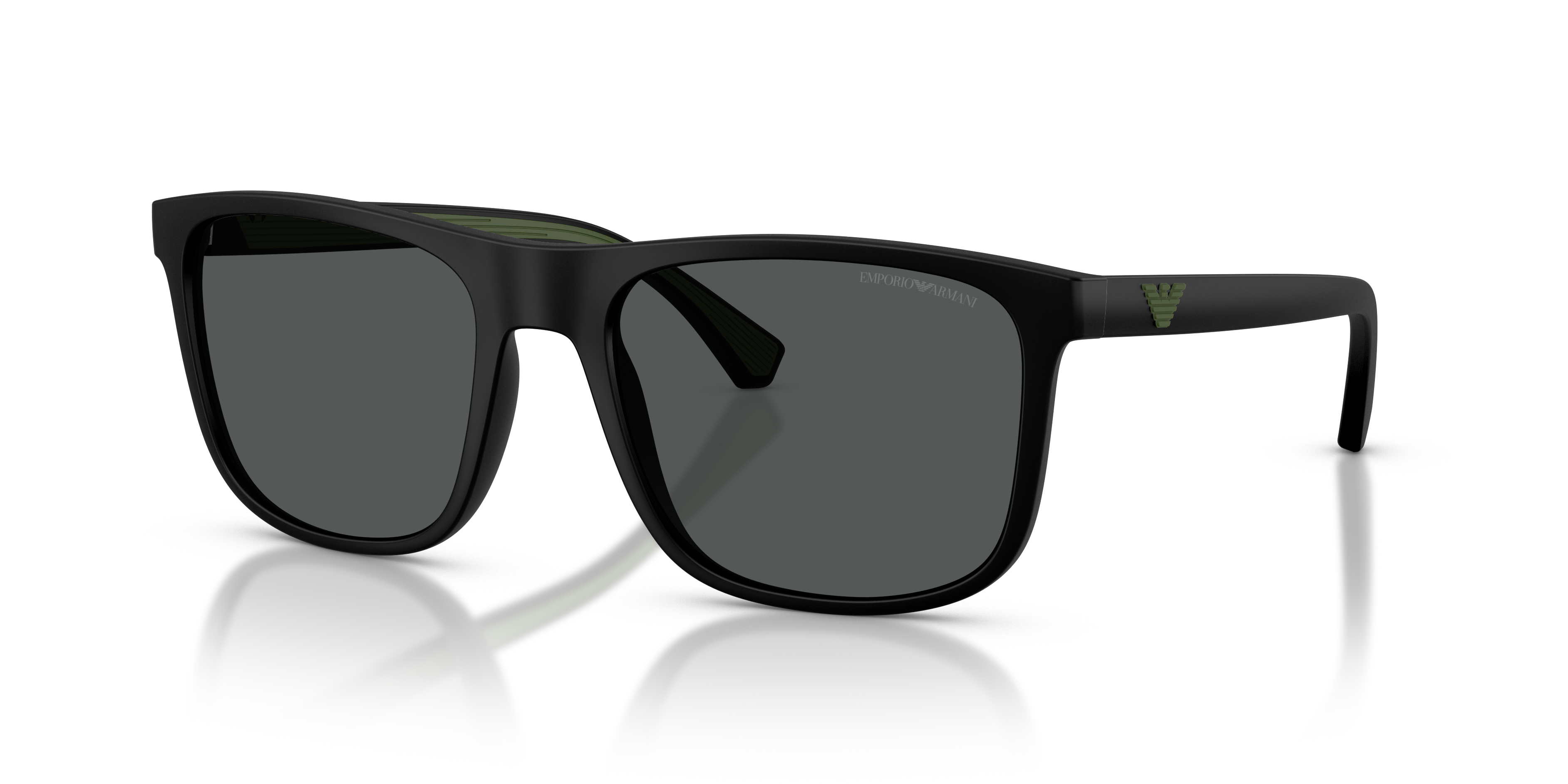 EA4129 Matzwart KunststofSunglass Frames van B24, Hoekweergave