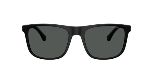 Emporio Armani - EA4129, Herren, Matt Schwarz/blue/Matte Black, Größe: Large