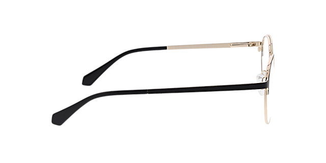 Neapel Matzwart  &  goud  &  zwart MetaalEyeglass Frames van B24, Zijaanzicht