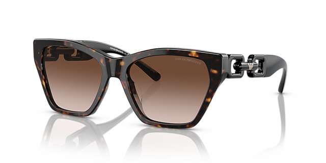 EA4203U Glänzendes Havanna AcetatSunglass Frames von B24, Dreiviertelansicht