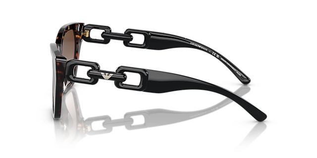 EA4203U Glänzendes Havanna AcetatSunglass Frames von B24, Seitenansicht