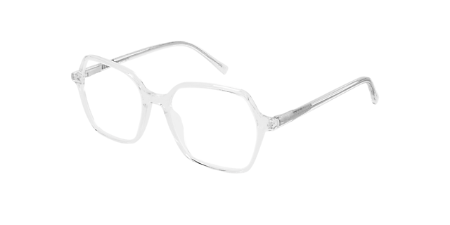 Dalya White Crystal AcetaatEyeglass Frames van B24, Hoekweergave