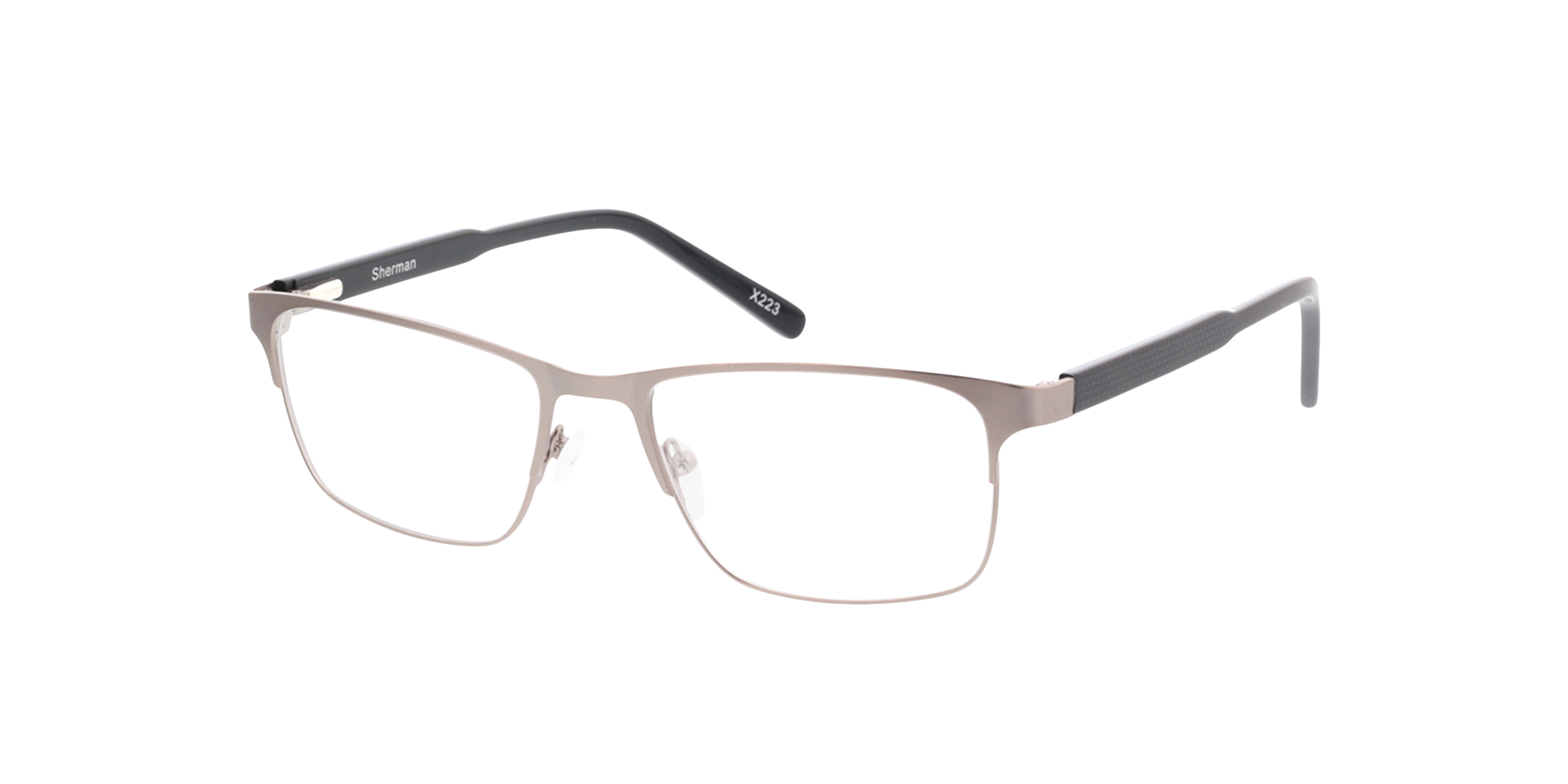 Sherman Anthracite  &  Matt Black MetallEyeglass Frames von B24, Dreiviertelansicht