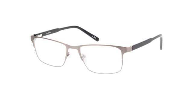 Sherman Anthracite & Matt Black MetallEyeglass Frames von B24, Dreiviertelansicht