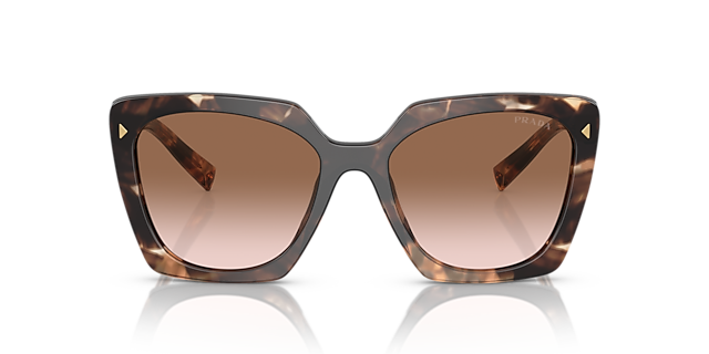 PR 23ZS Karamel Tortoise AcetaatSunglass Frames van B24, Vooraanzicht
