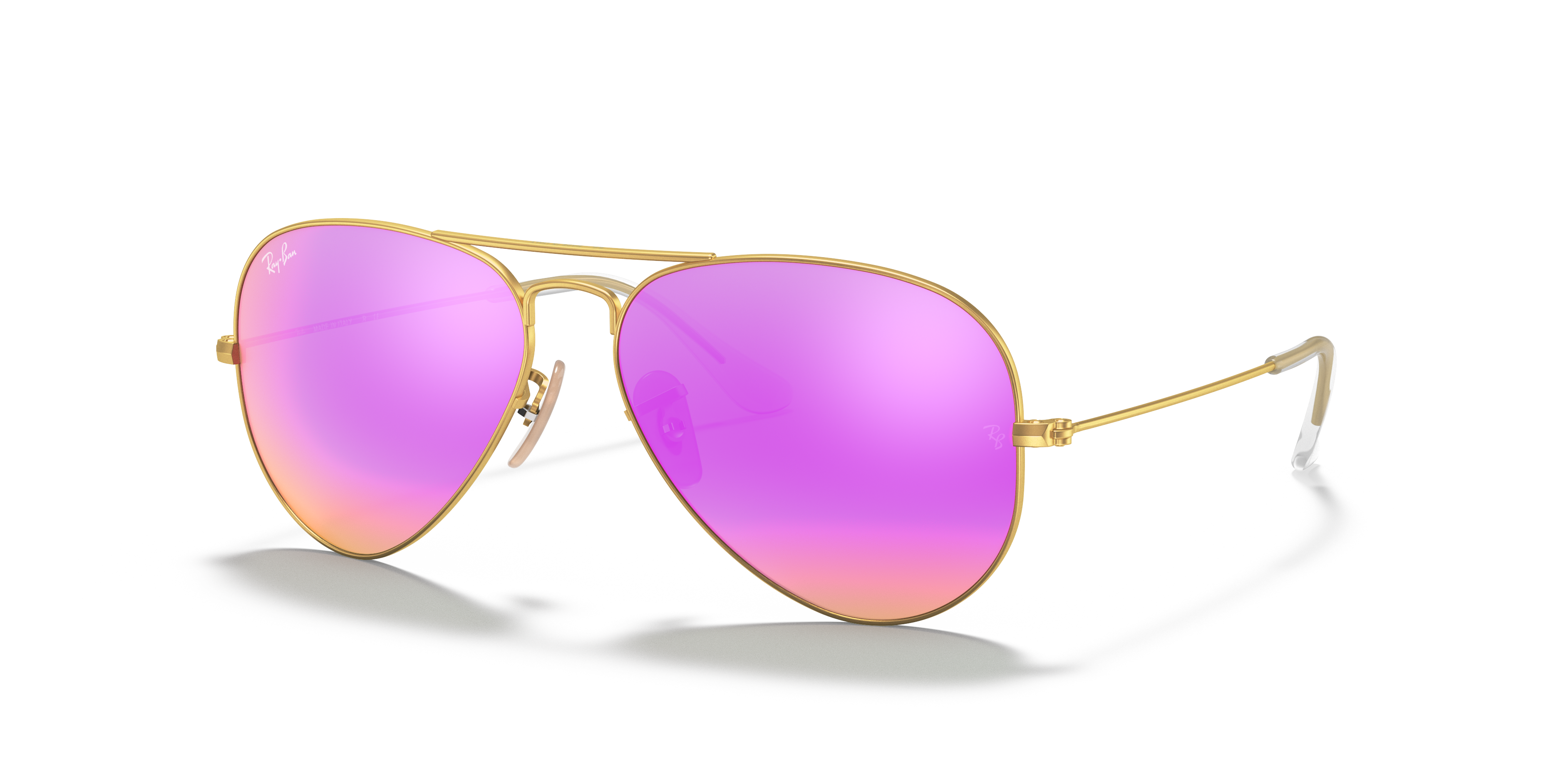 RB3025 Goud MetaalSunglass Frames van B24, Hoekweergave