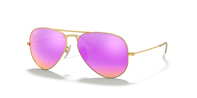 RB3025 Goud MetaalSunglass Frames van B24, Hoekweergave