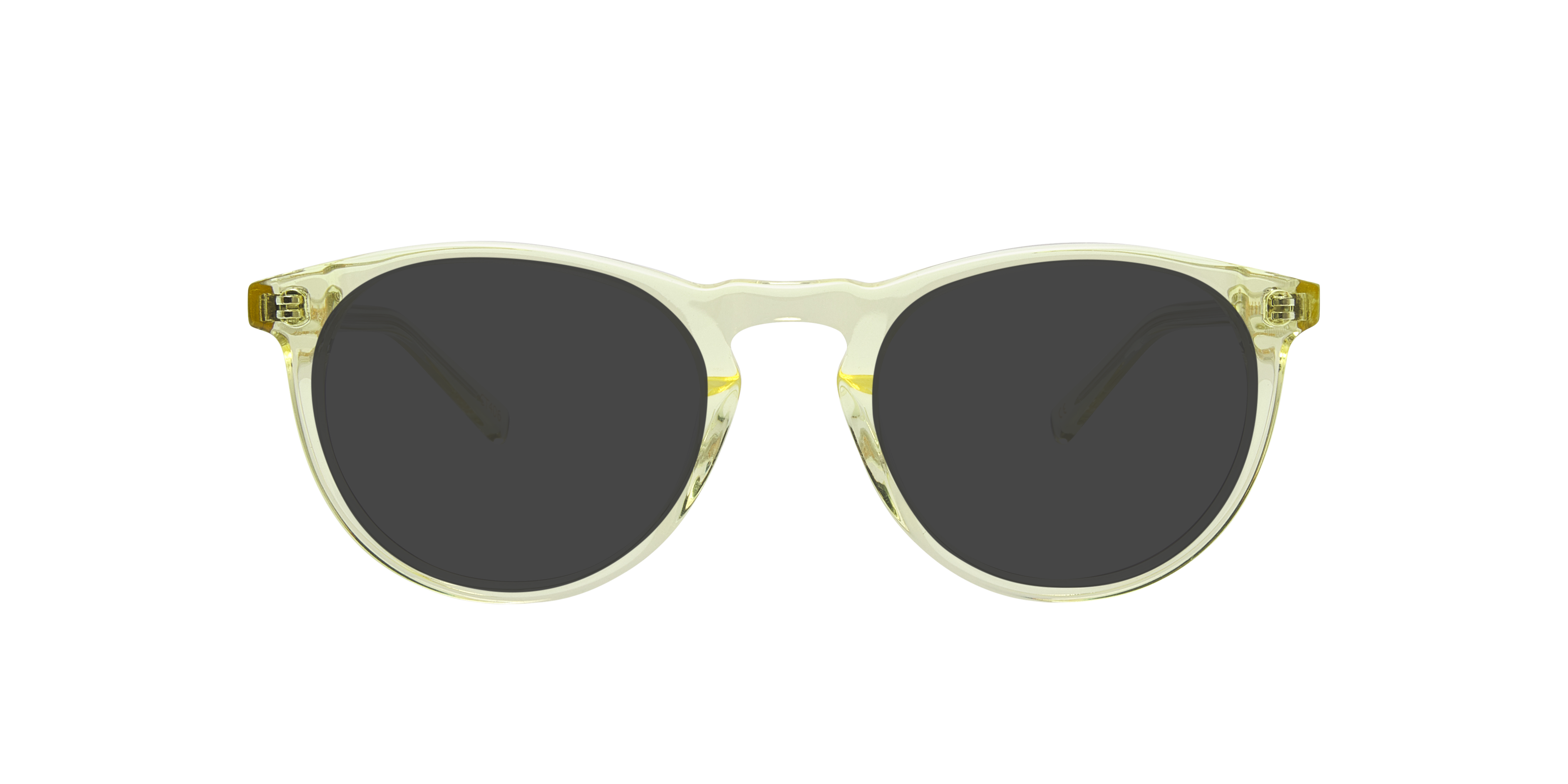 Elba Crystal Yellow AcetaatEyeglass Frames van B24, met getinte lenzen