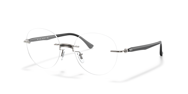 RB8768 Black On Gunmetal TitaanEyeglass Frames van B24, Hoekweergave