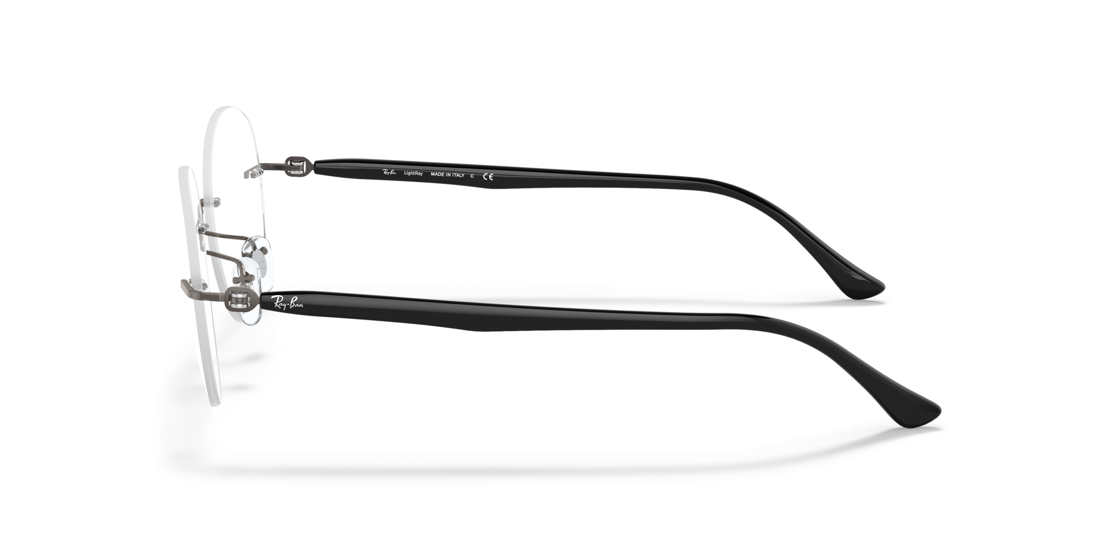 RB8768 Black On Gunmetal TitanEyeglass Frames von B24, Seitenansicht