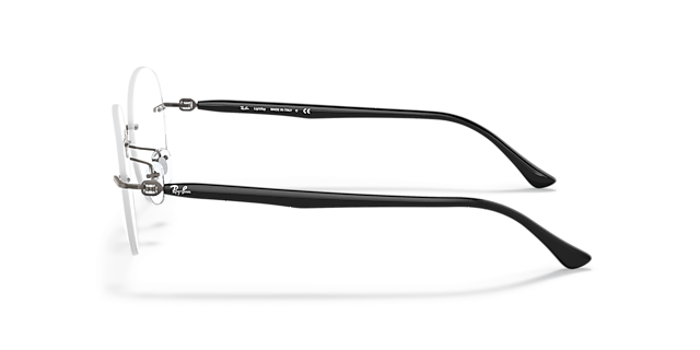 RB8768 Black On Gunmetal TitaanEyeglass Frames van B24, Zijaanzicht