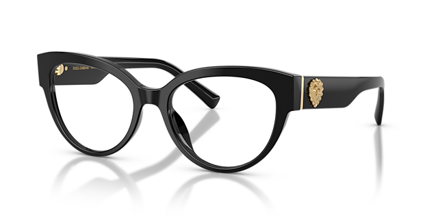 DG3440 Zwart AcetaatEyeglass Frames van B24, Hoekweergave