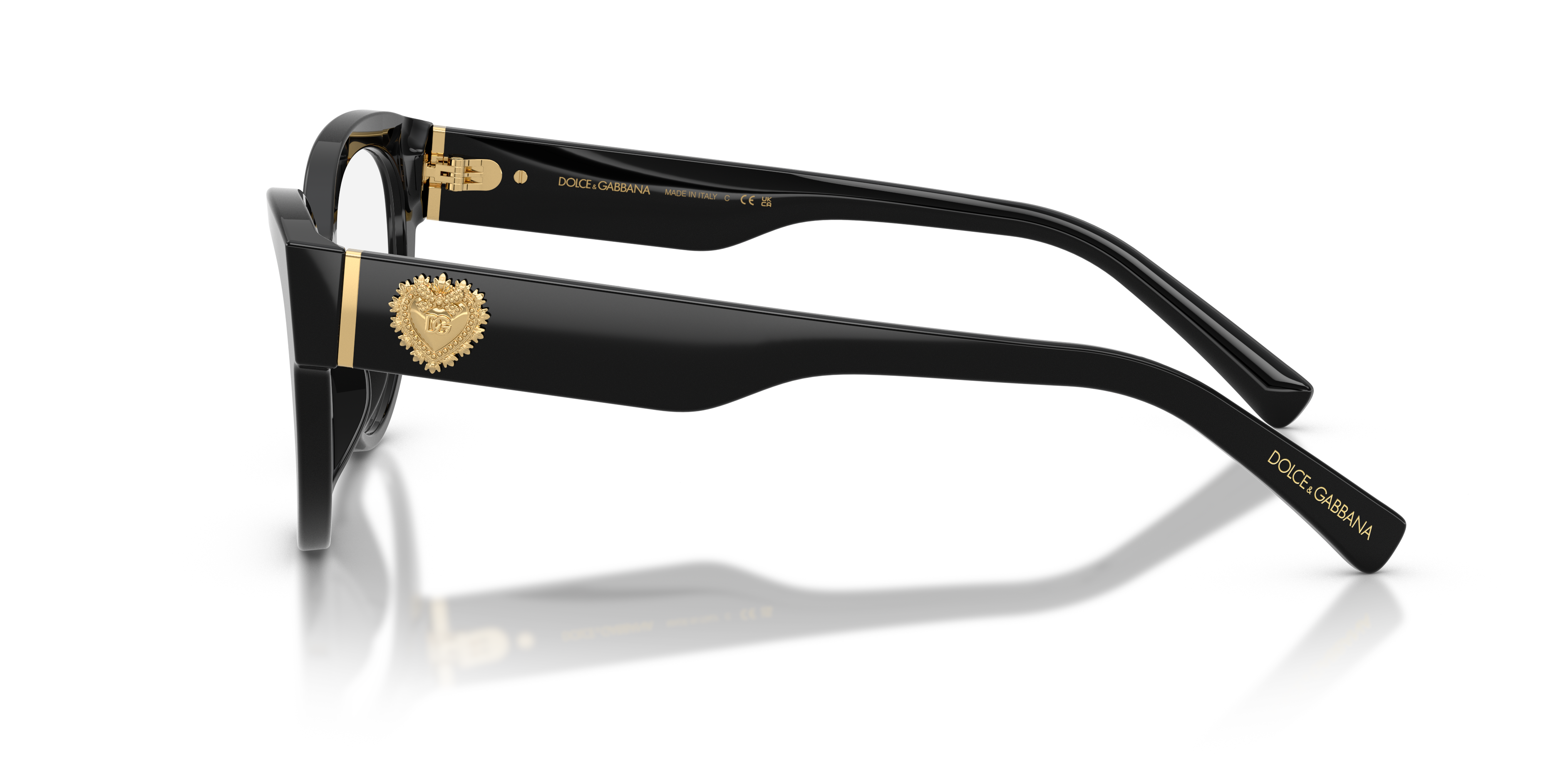 DG3440 Zwart AcetaatEyeglass Frames van B24, Zijaanzicht