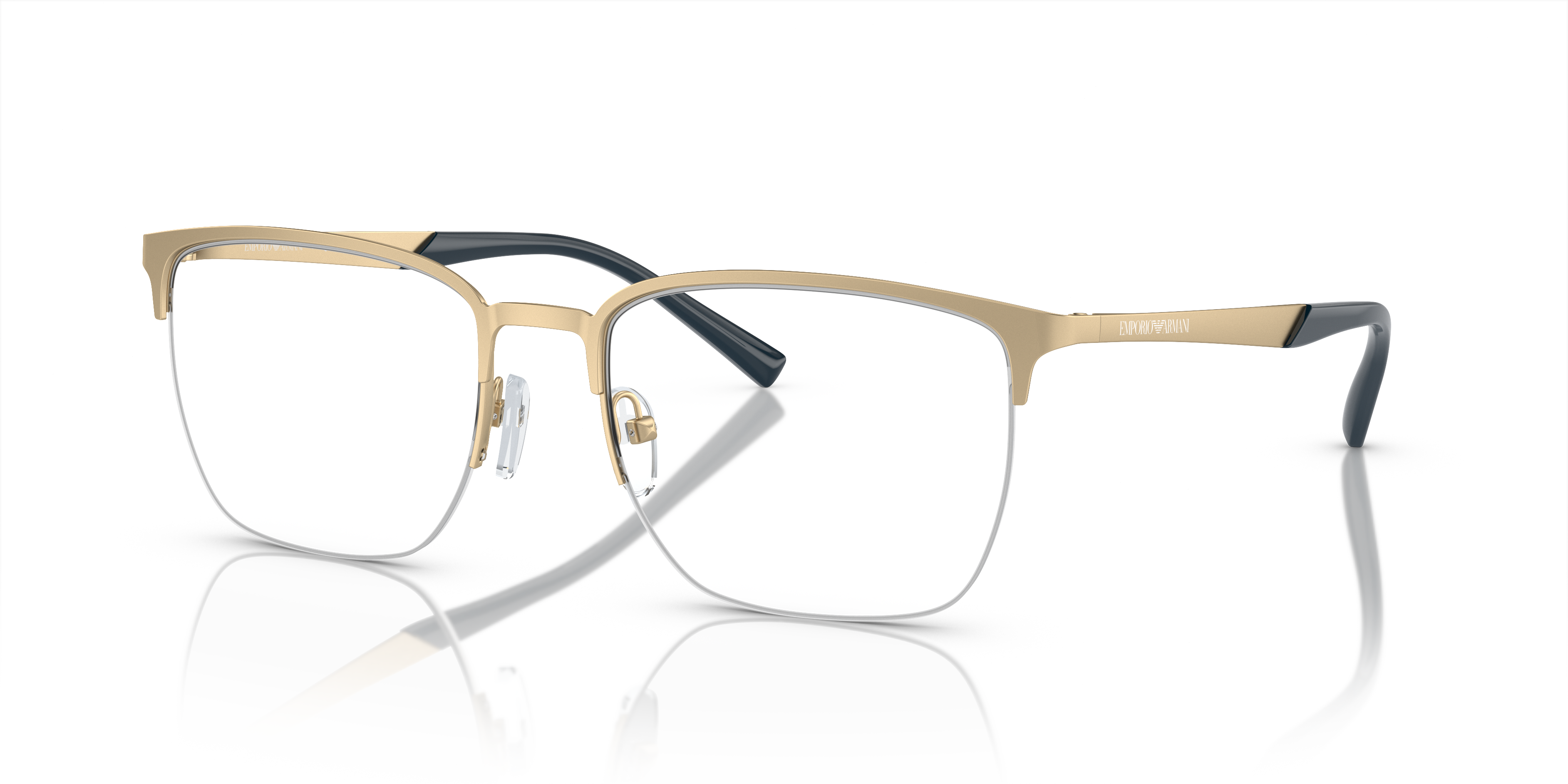 EA1151 Mat lichtgoud MetaalEyeglass Frames van B24, Hoekweergave