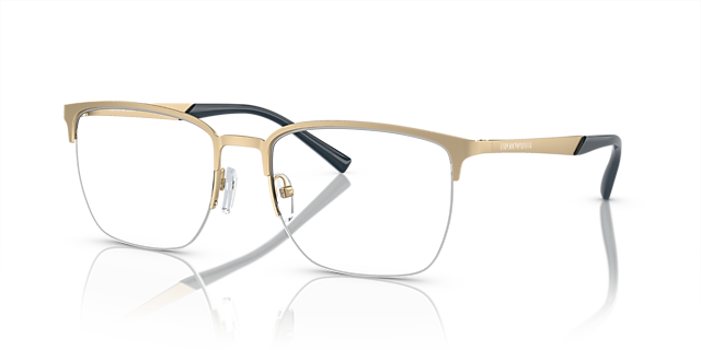 EA1151 Mat lichtgoud MetaalEyeglass Frames van B24, Hoekweergave