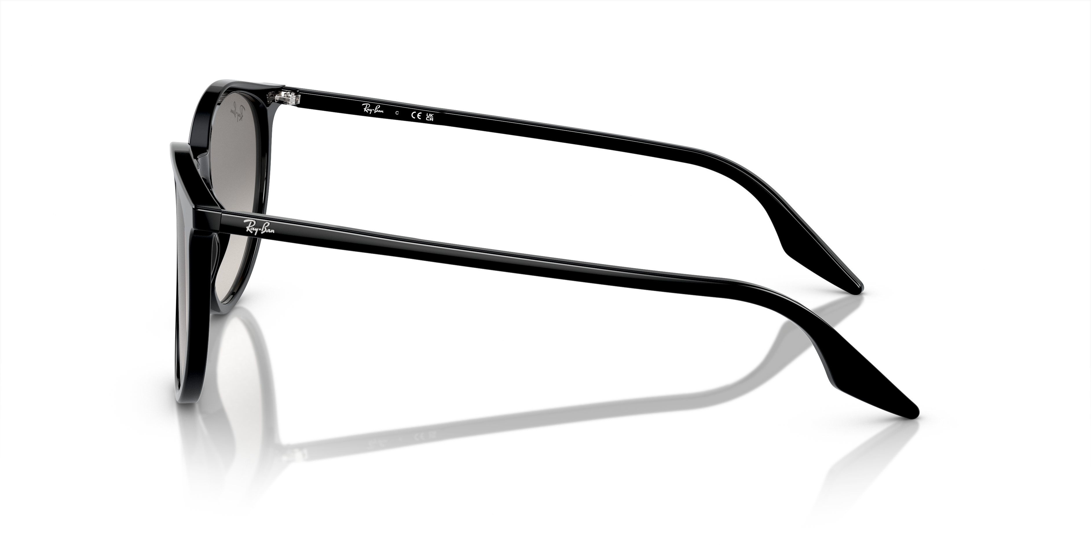 RB2204 Zwart AcetaatSunglass Frames van B24, Zijaanzicht