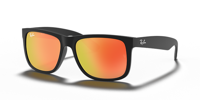 RB4165 Rubber zwart KunststofSunglass Frames van B24, Hoekweergave